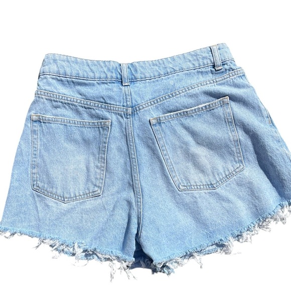 Women's Light Blue Denim Shorts Size 10 By H&M - Picture 2 of 3